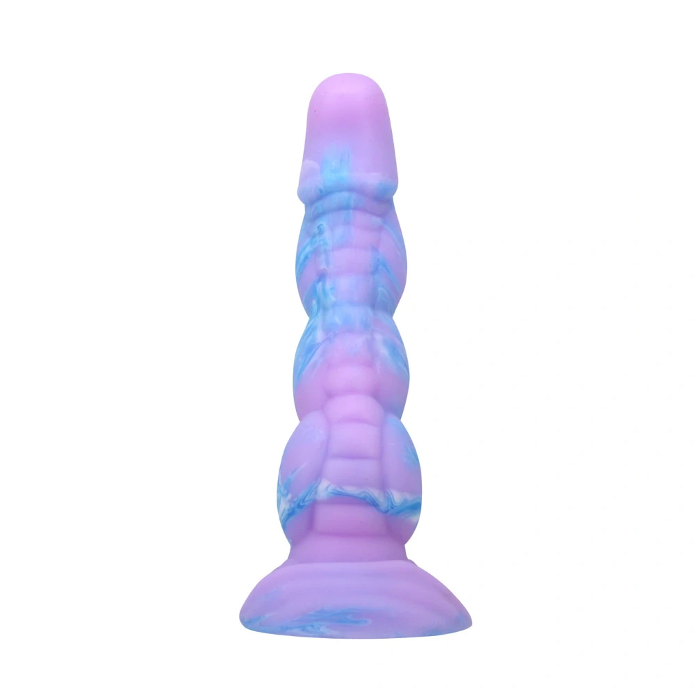 Silikonové dildo Power Monsters Alien s vlnitým motivem 20,5 cm – fantasy monster dildo