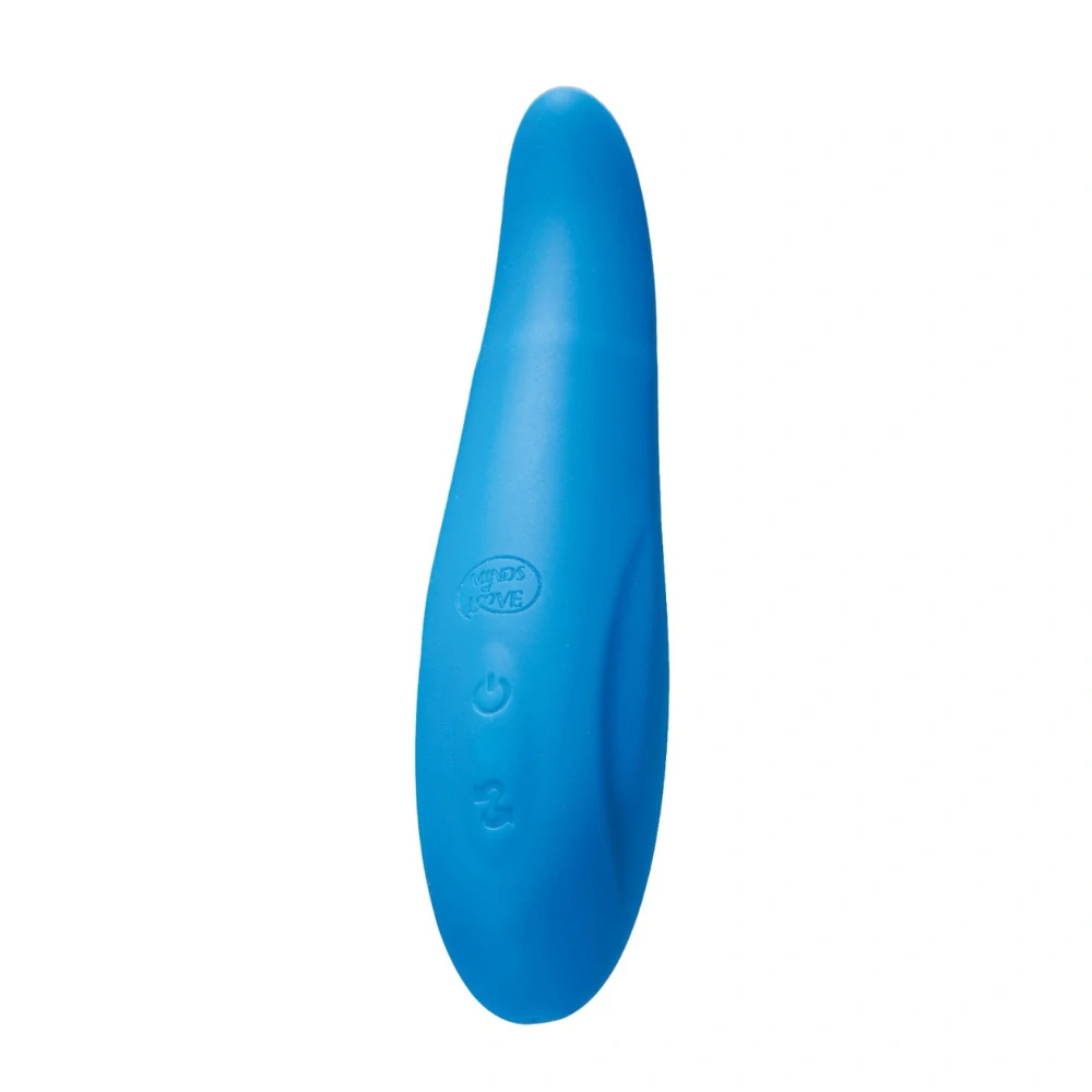MINDS of LOVE Gusto vibrátor na bod G s 8 režimy 17 cm – modrý