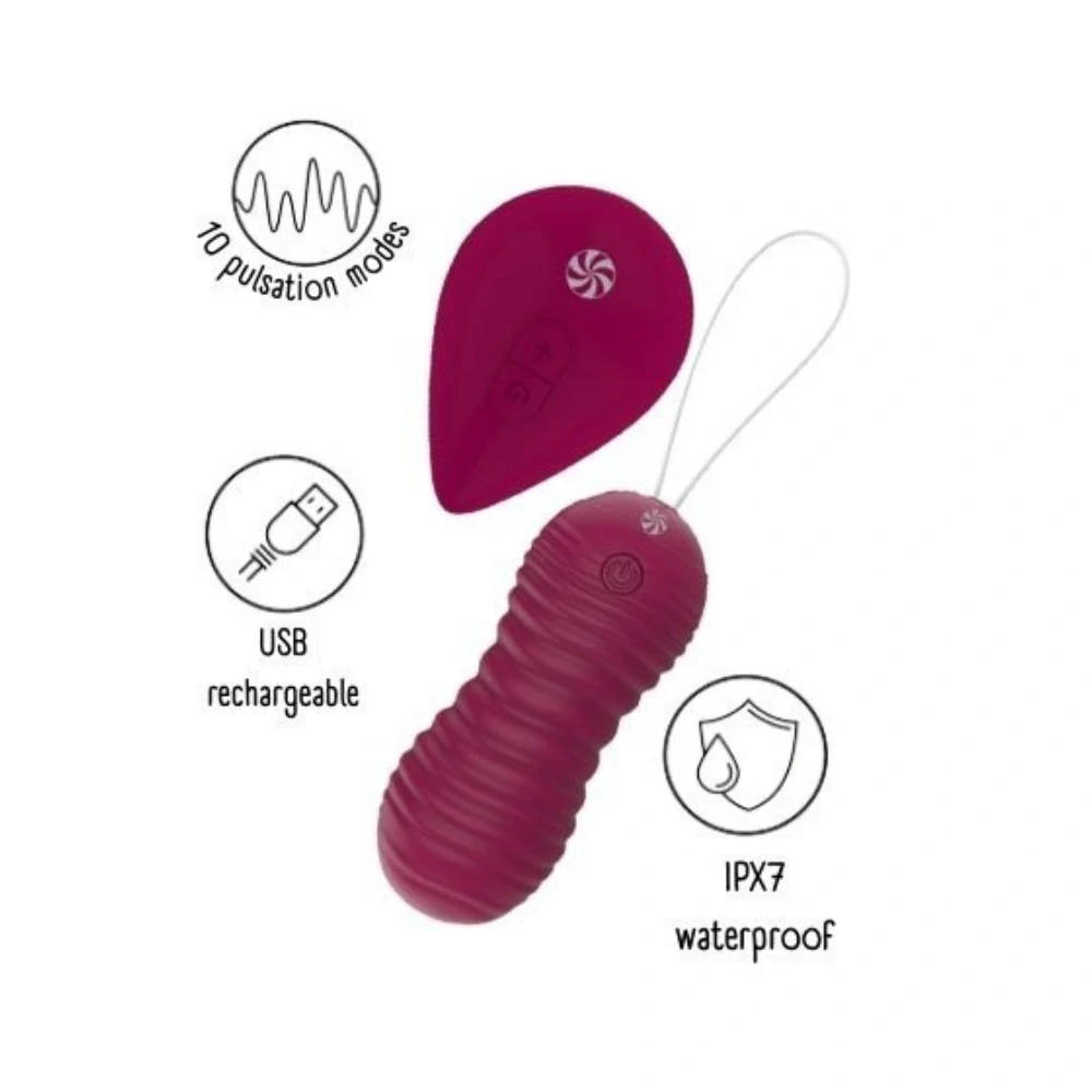 Lola Games Take it Easy Era Wine Red vínově červené vibrační venušiny kuličky s bezdrátovým ovladačem