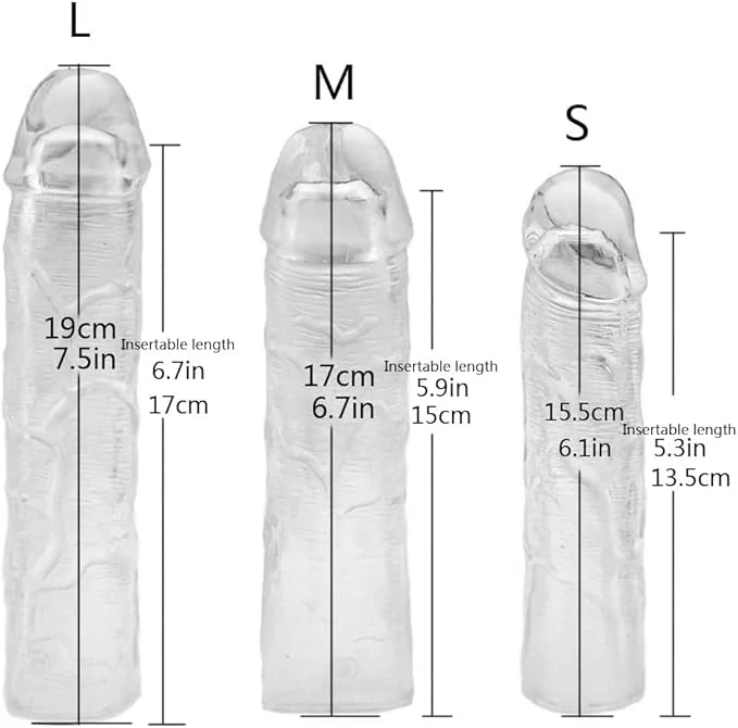 SHEQU návlek na penis set 3ks Clear