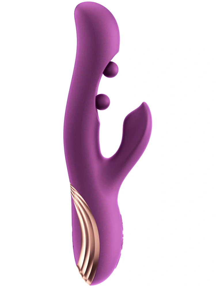 Vibrátor s králíčkem a masážními kuličkami GEM – Honey Play Box