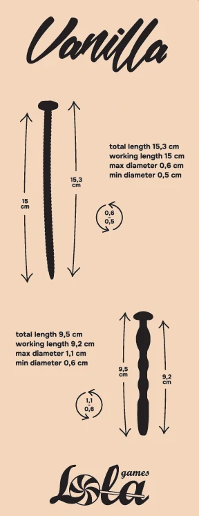 Sada uretrálních masážních sond Vanilla Bolt