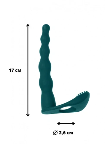 Vibrační nástavec pro dvojitou penetraci Passion Farnell Green