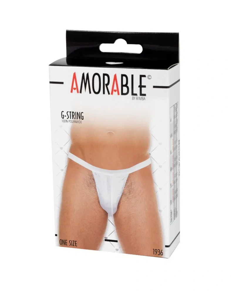 Amorable G-string – pánská tanga bílá