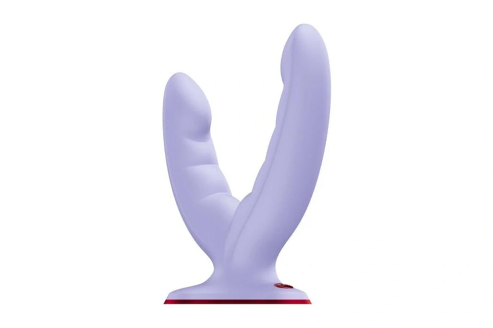 Fun Factory Ryde Lavender – dvojité silikonové dildo s přísavkou
