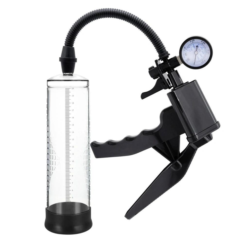 Vakuová pumpa na penis s manometrem Powerpump PRO 01 Clear (Boss Series)