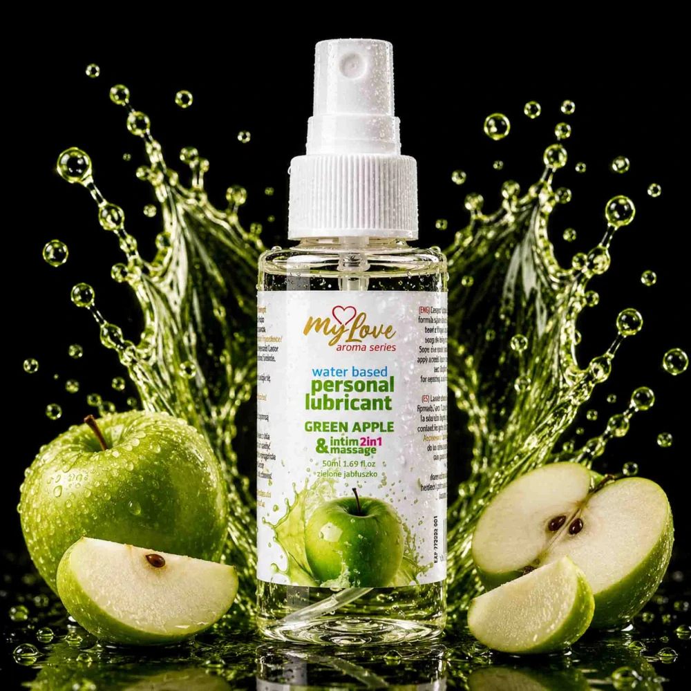 MyLove Aroma Series 2v1 intimní a masážní gel Green Apple 50 ml