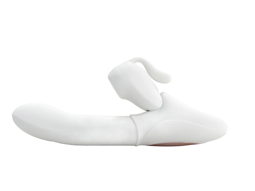 Boss Series Ghost Touch přirážecí rabbit vibrátor s podtlakem a ovladačem 21 cm