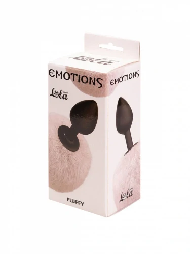 Anální kolík Emotions Fluffy White – silikonový kolík s bílým ocáskem