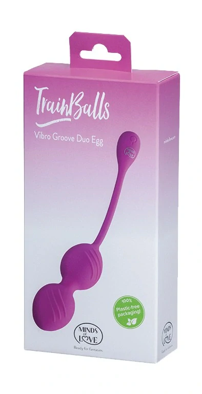 MINDS of LOVE TrainBalls Vibro Groove Duo Egg pink
