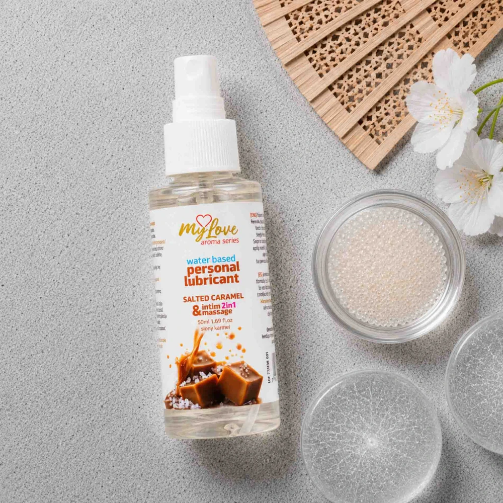 MyLove Aroma Series 2v1 intimní a masážní gel Salted Caramel 50 ml