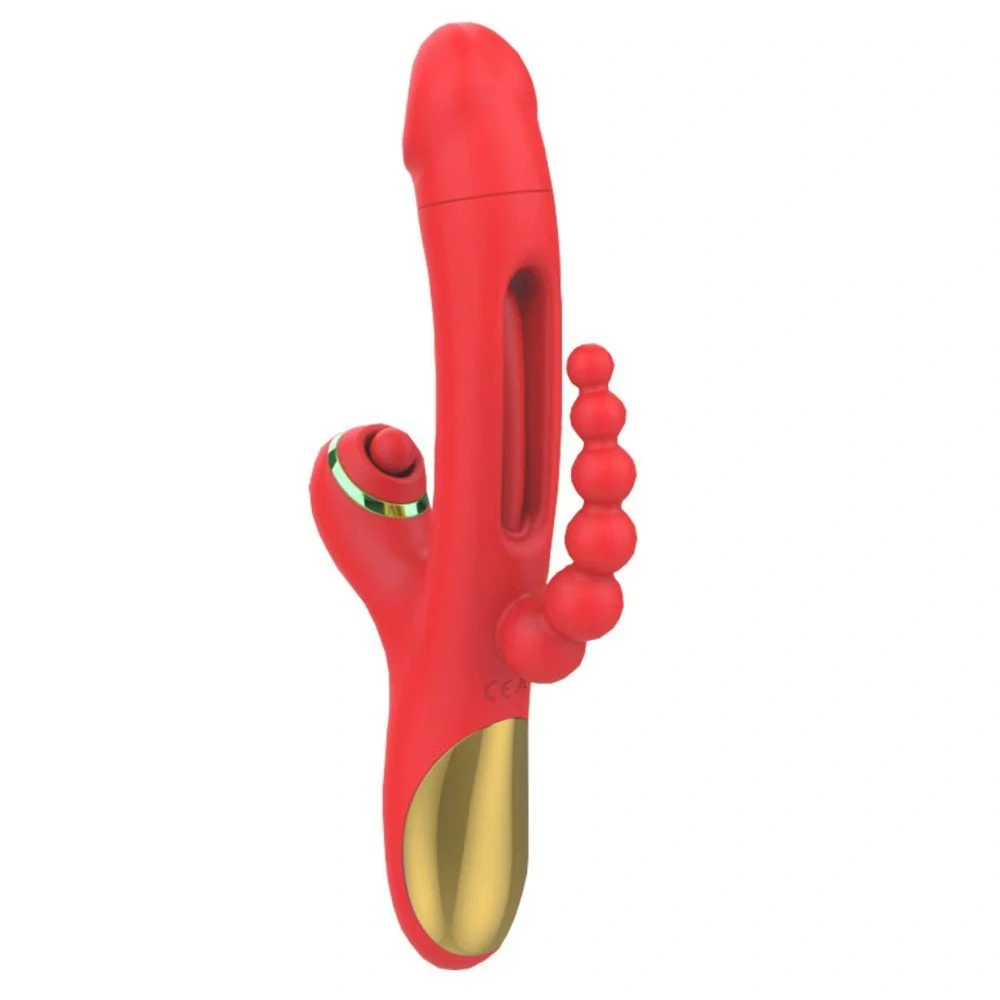 B-Series Luxe vibrátor s kuličkovým stimulátorem a poklepem 24 cm