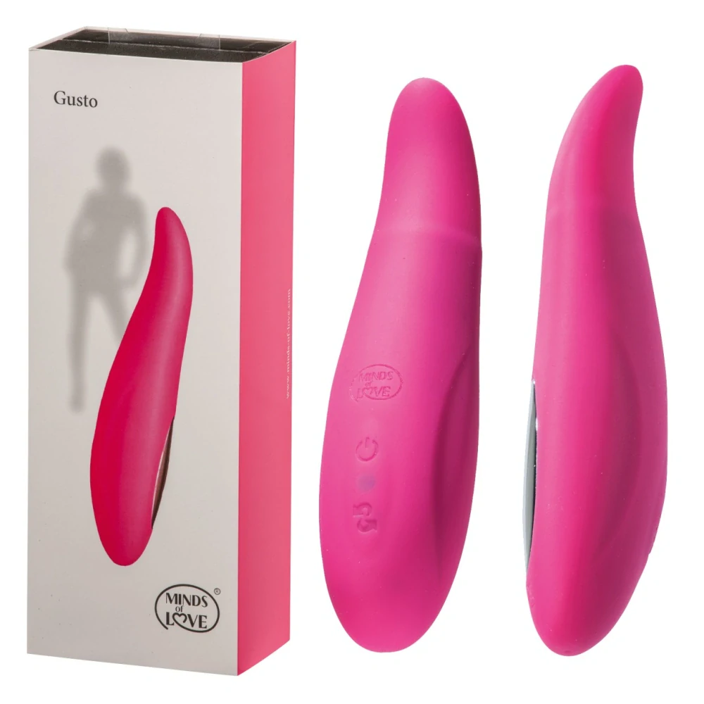 MINDS of LOVE Gusto vibrátor na bod G s 8 režimy 17 cm – růžový
