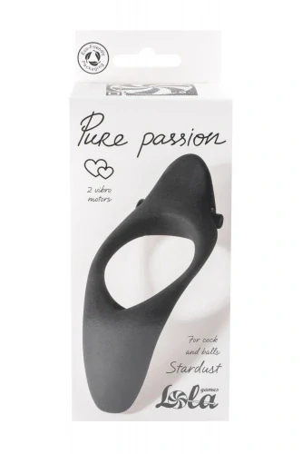Vibrační erekční kroužek Pure Passion Stardust Black