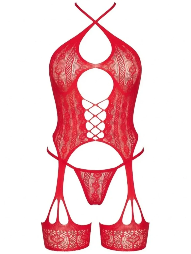 Top s ozdobnými podvazky a tangy (Leg Avenue)