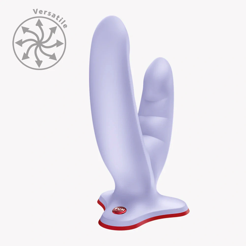 Fun Factory Ryde Lavender – dvojité silikonové dildo s přísavkou