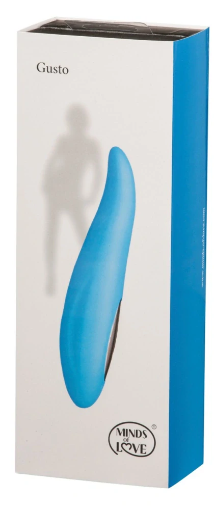 MINDS of LOVE Gusto vibrátor na bod G s 8 režimy 17 cm – modrý