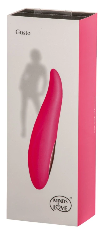 MINDS of LOVE Gusto vibrátor na bod G s 8 režimy 17 cm – růžový