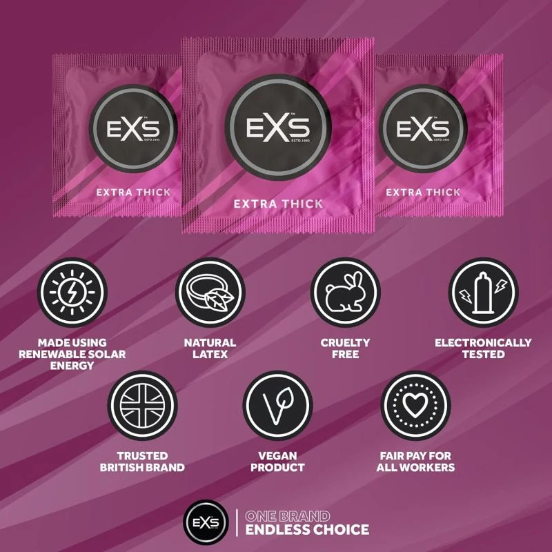 EXS Extra Thick zesílené latexové kondomy 100 ks