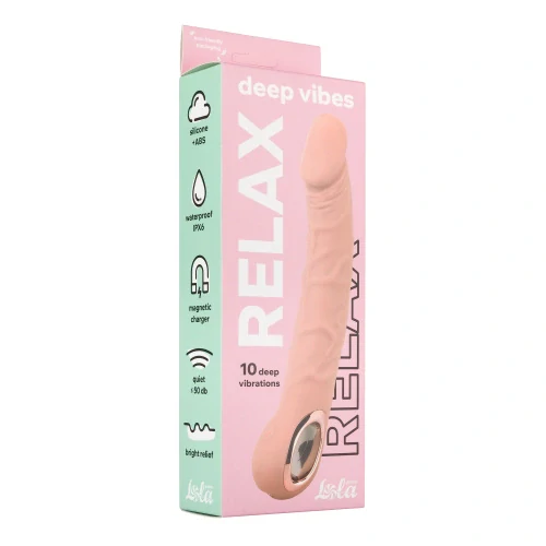 Dobíjecí vibrátor Deep Vibes Relax Flesh – silikonový vibrátor pro ženy