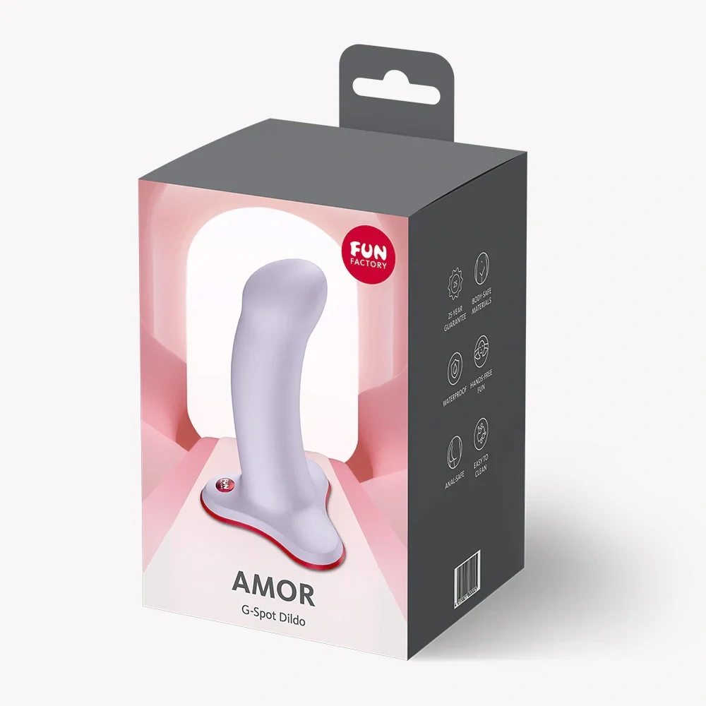 Fun Factory Amor Lavender – silikonové dildo s přísavkou na bod G a prostatu