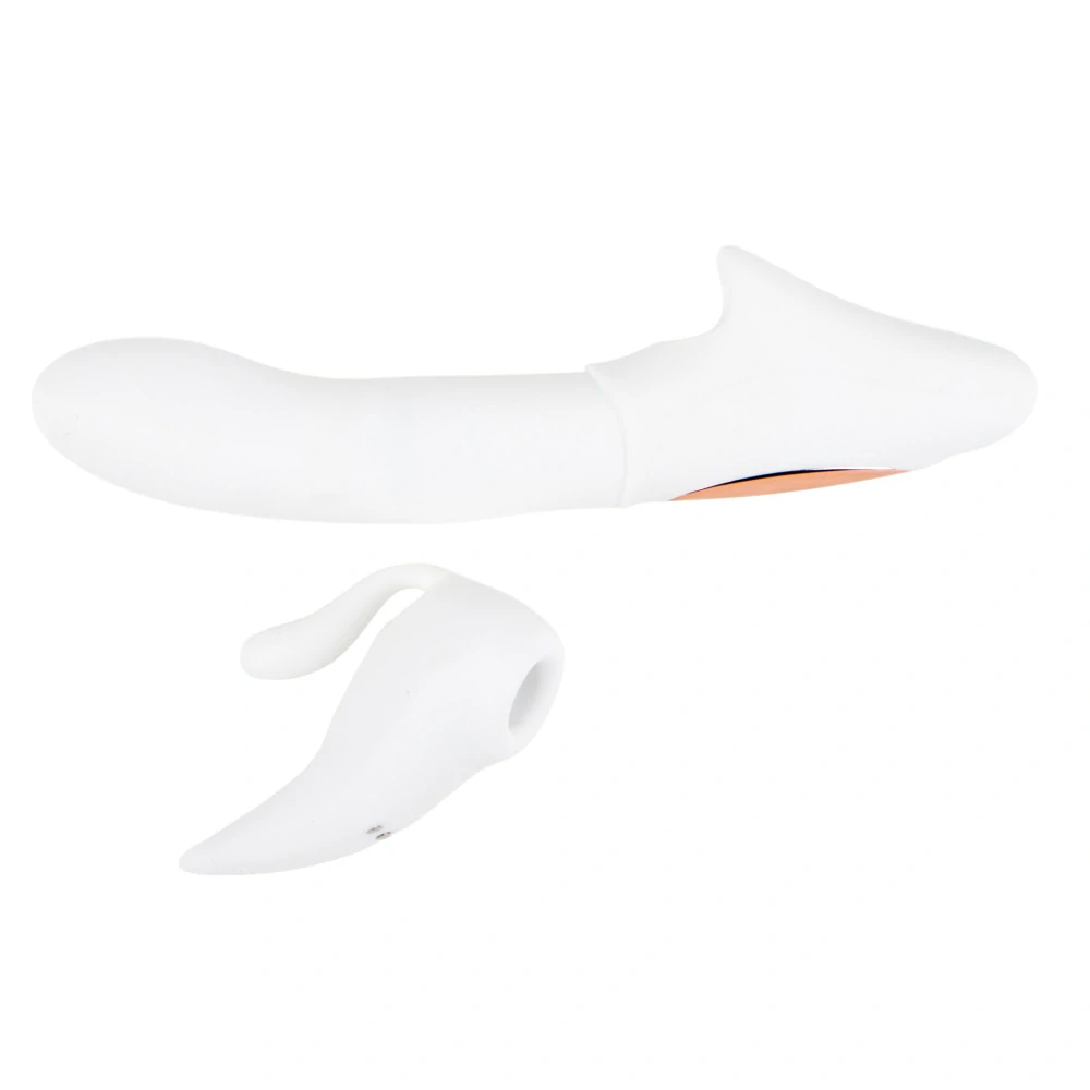 Boss Series Ghost Touch přirážecí rabbit vibrátor s podtlakem a ovladačem 21 cm