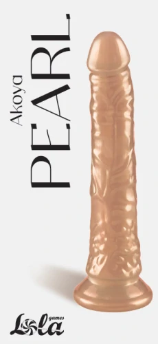 Akoya Pearl Pink – perleťové realistické dildo s přísavkou, 20 cm