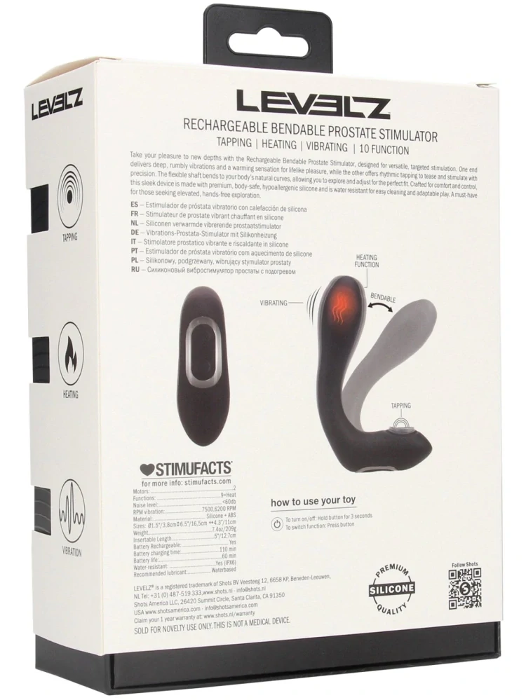 Hřejivý vibrátor na prostatu a hráz (Levelz)