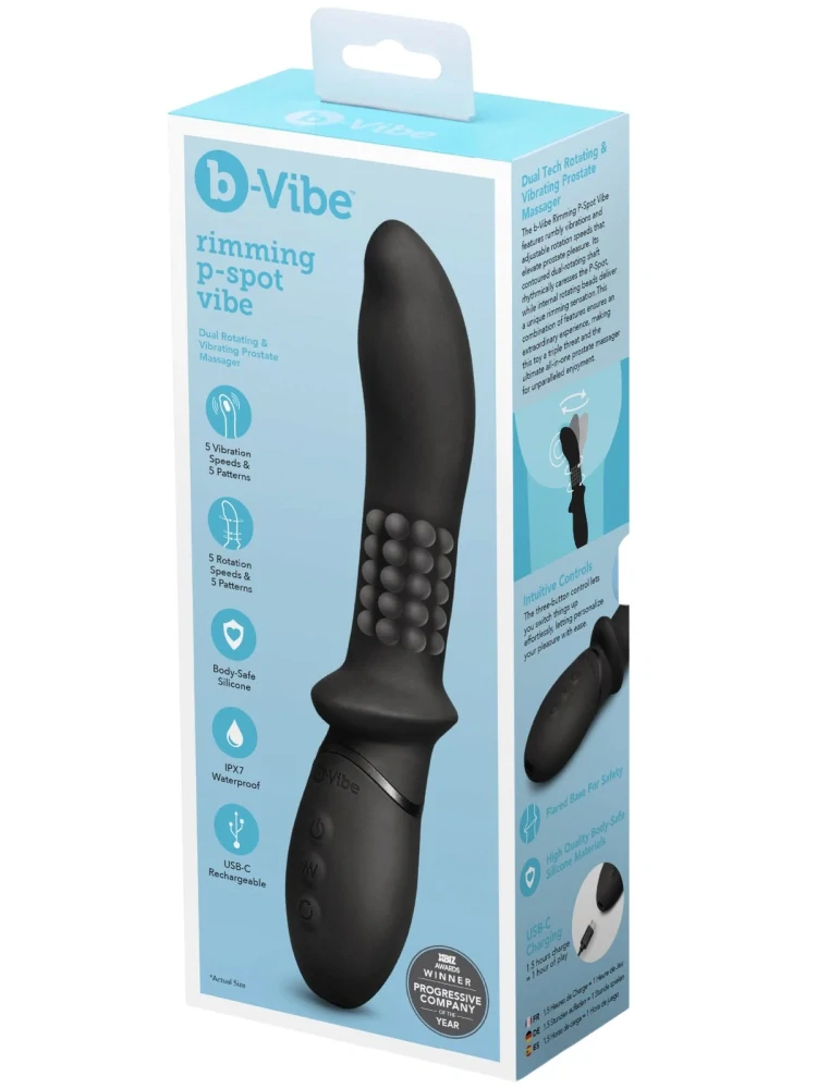 Perličkový a rotační anální vibrátor Rimming P-Spot Vibe (b-Vibe)