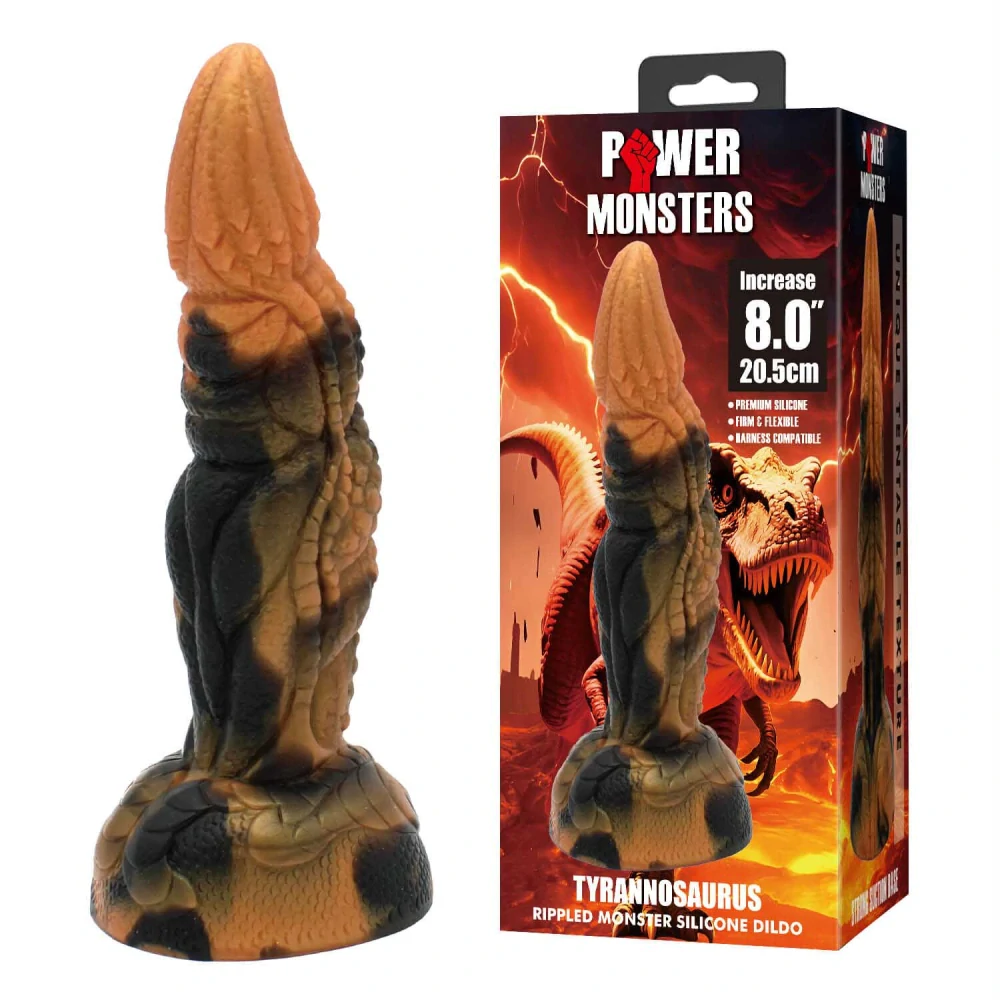 Silikonové dildo Power Monsters Tyrannosaurus – monster dildo s přísavkou 20,5 cm