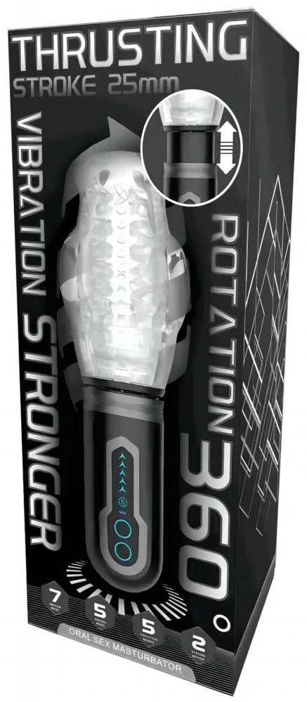 Automatický masturbátor s přirážením a 360° rotací Thrusting Rotation 360 Pro (Boss Series)