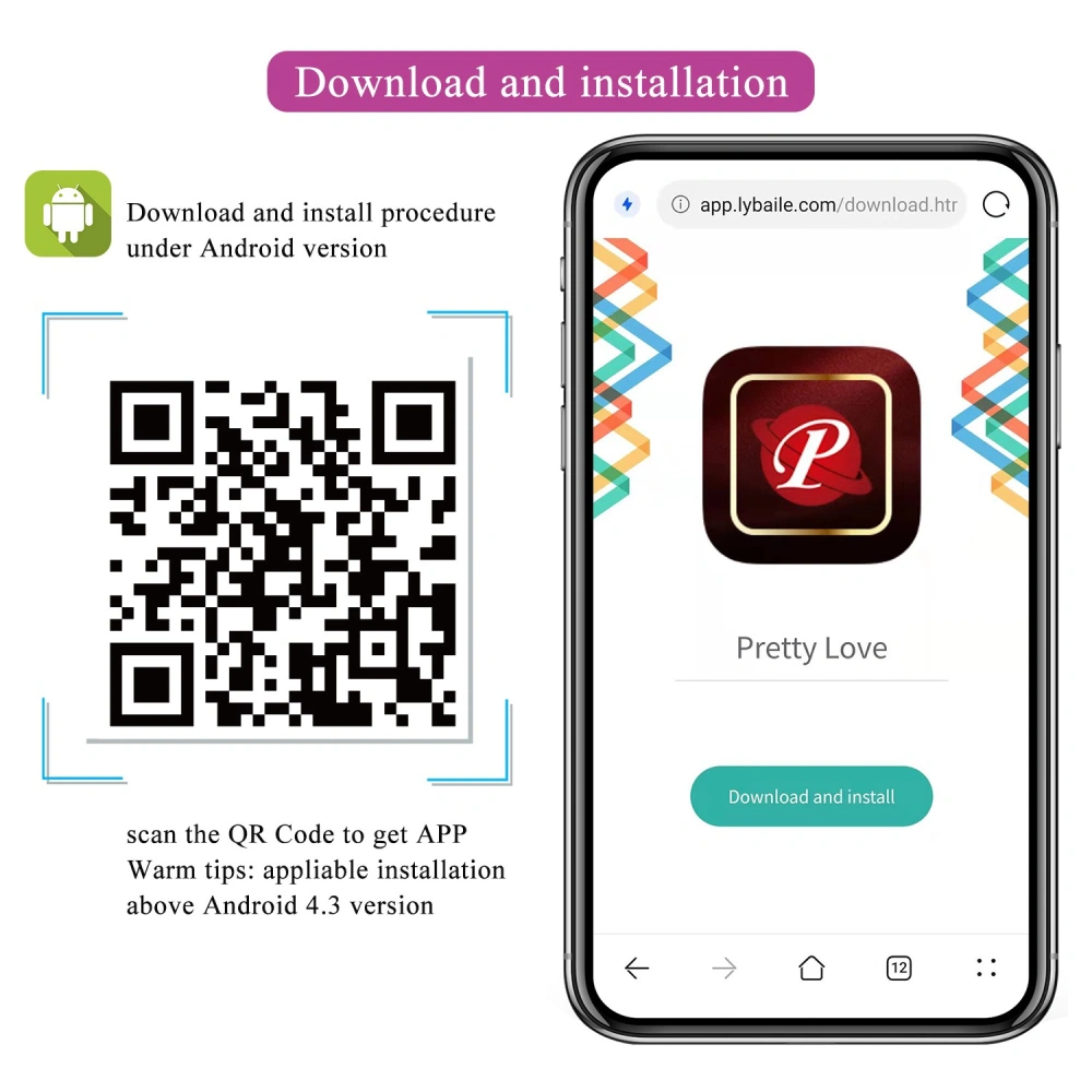 Pretty Love August – párový vibrátor ovládaný mobilem, 12 režimů, fialový