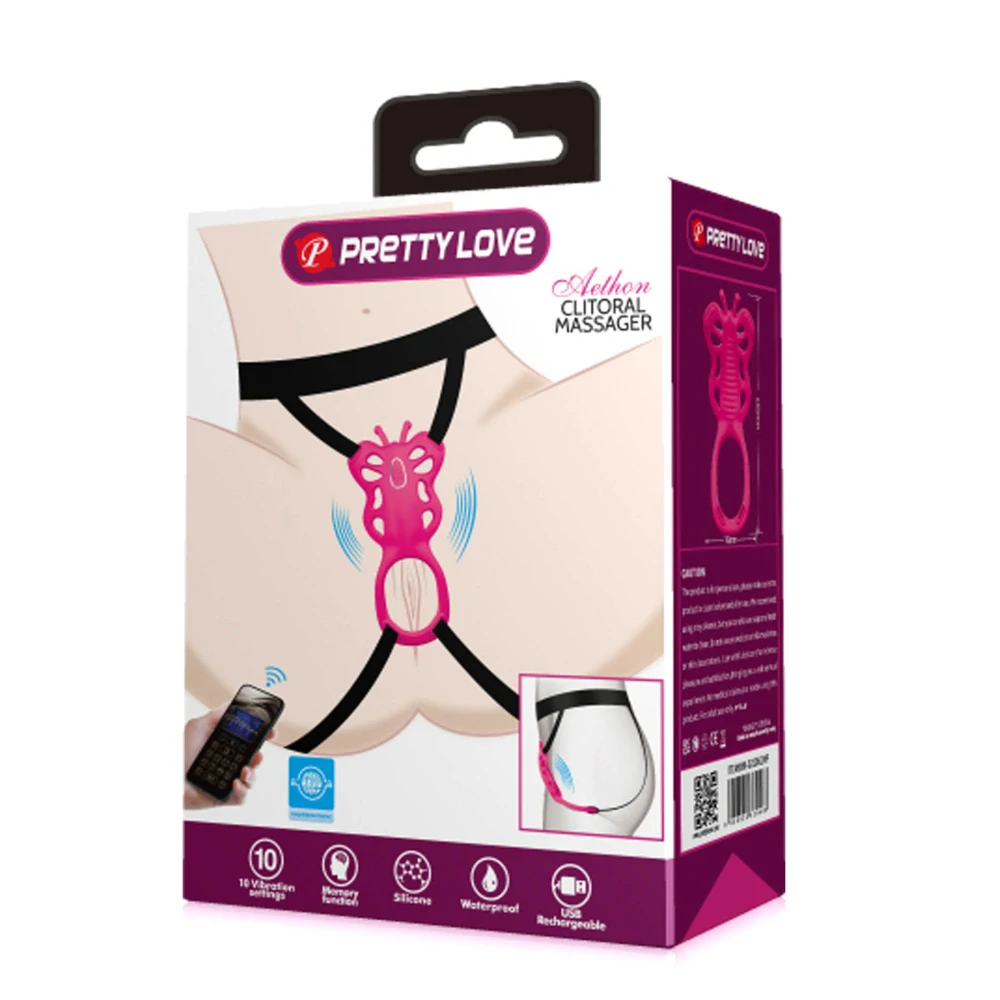 Pretty Love Aethon – motýlkový vibrátor na klitoris s aplikací, 10 režimů, růžový