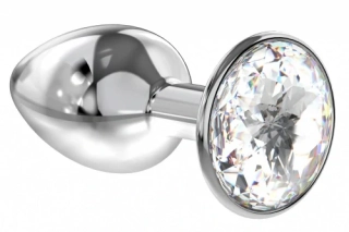 Diamond Clear Sparkle Small – anální kolík s krystalem (small)