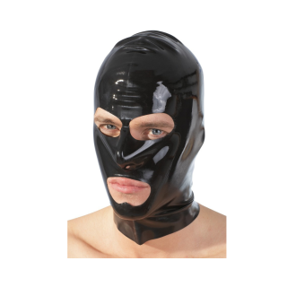Latexová maska s otvory, černá (LATE X)