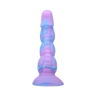 Silikonové dildo Power Monsters Alien s vlnitým motivem 20,5 cm – fantasy monster dildo