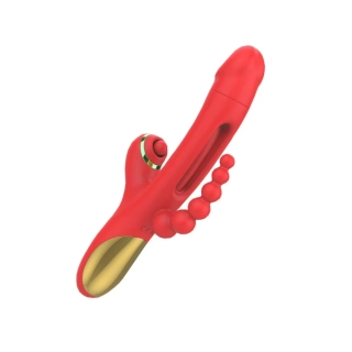 B-Series Luxe vibrátor s kuličkovým stimulátorem a poklepem 24 cm